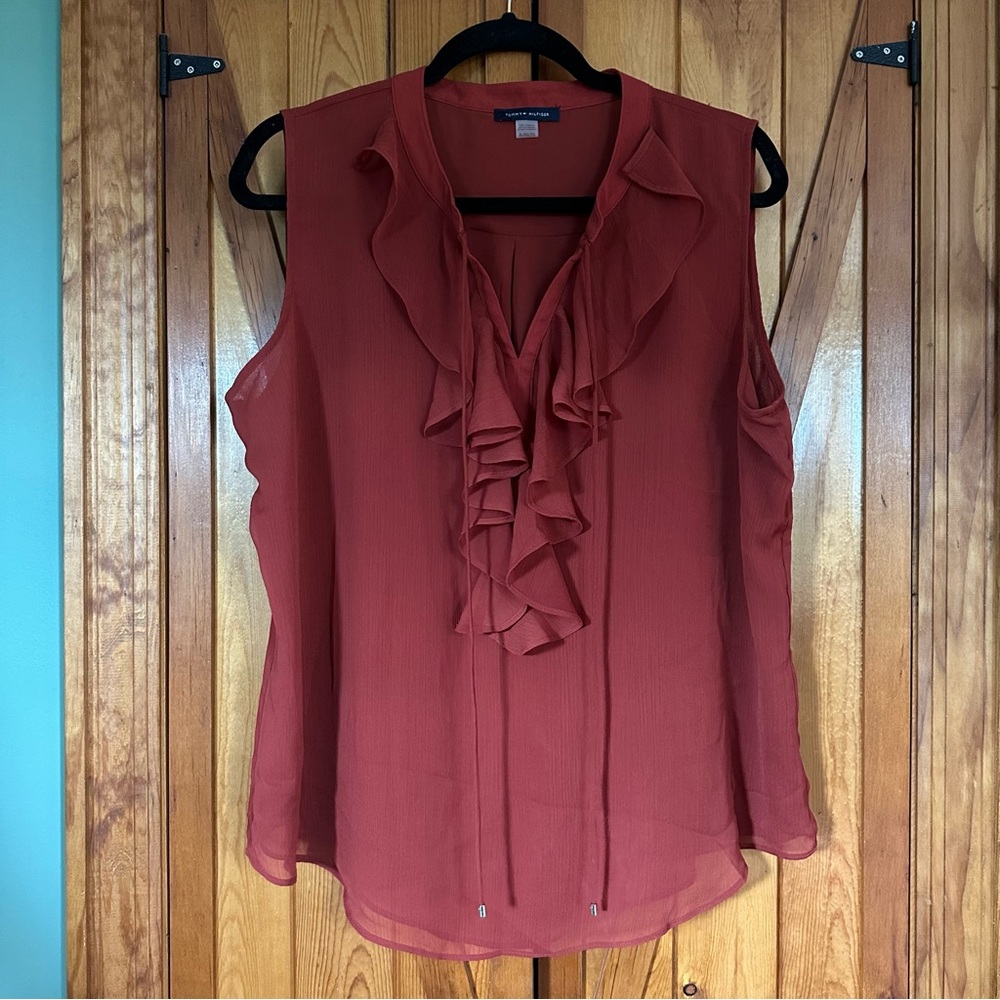 Tommy Hilfiger Terracotta Sleeveless Blouse
